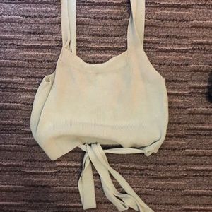 Boutique crop top. Tie back